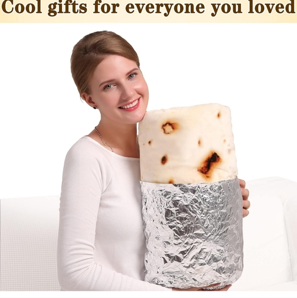 Mermaker Burritos Tortilla Throw Blanket - Picture 2 of 7